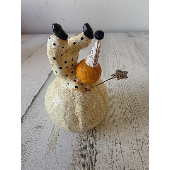 Nicole Sayre Midwest Cannon pumpkin clown Halloween jack-o'-lantern glitter figu - Picture 4 of 8